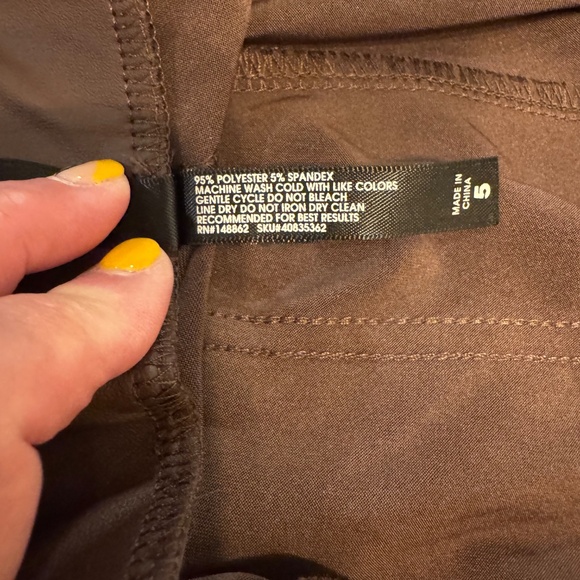 🤎 Torrid Faux-Leather Flare Pants | Chocolate Brown | Size 5 (5X/28) - Picture 5 of 5